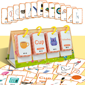 Tarjeta de educación cognitiva diaria, juguetes para niños, tarjetas de aprendizaje de escritorio interactivas para padres e hijos, gráfico de bolsillo - Product Image 1