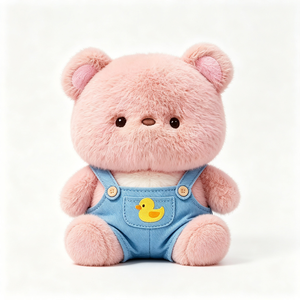 <span class=keywords><strong>Orsacchiotto</strong></span> Super Morbido e Soffice, Peluche Kawaii con Salopette a Forma di Anatra, Adorabile Pupazzo di Peluche - Product Image 1
