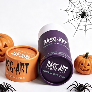 Tubo de Papel Biodegradable Impreso Personalizado, Caja de Cartón Cilíndrica Personalizable de Tamaño Completo para Empaque de Dulces de Halloween y Navidad - Product Image 5