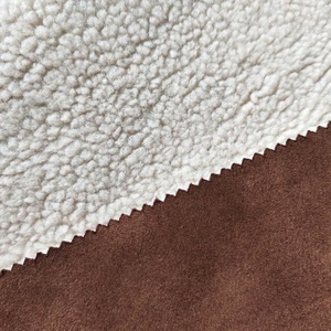 Warm Winter Fabric Micro Suede Bonded <strong>Sherpa</strong> Fleece Lining <strong>Material</strong> for Jacket Coat Apparel - Product Image 4