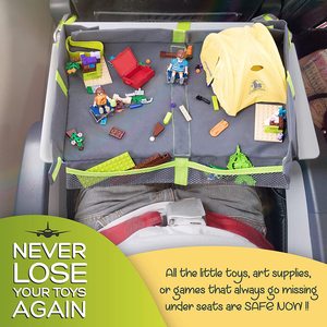 <span class=keywords><strong>Plateau</strong></span> d'activités léger et portable pour enfants, organiseur d'art et de collations pour siège auto avec double sac de rangement - Product Image 6