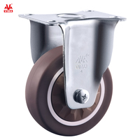 Roues industrielles universelles VIMA 75 mm 100 mm 125 mm en TPR PP acier, roulettes pivotantes à frein pour établi, charge lourde 120 kg