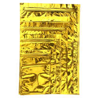 Goud Aluminiumfolie Hersluitbare Ziplock Zakken Food Grade Plastic Verpakking Met Zelfbenoemde Mylar Folie Zakjes Voor Snack Cadeau Verpakking