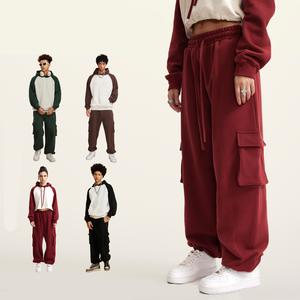 Conjunto de Sudadera con Capucha y Pantalones Deportivos Unisex de Doble Capa Gruesos Personalizados de Alta Calidad, Sudaderas con Capucha y Pantalones Deportivos para Mujer - Product Image 5