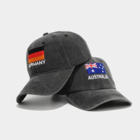 Gorra de Béisbol Vintage Lavada con Bordado de Bandera Nacional de la Copa Mundial de Fútbol 2026, con Hebilla Metálica, Estilo Dad Hat para Aficionados