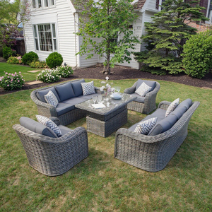 Mây vườn sofa đồ nội thất ngoài trời wicker vườn bàn ăn độc quyền chất lượng mây đồ nội thất sofa <span class=keywords><strong>Set</strong></span> - Product Image 5