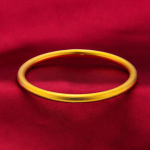 L זהב חנות אותו סגנון חוק עתיק ירושה צמיד זהב נקבה מט זהב חול מוצק - Product Image 3