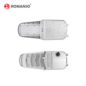 โคมไฟถนนอลูมิเนียมหล่อขึ้นรูป ROMANSO IP66 UL ป้องกันไฟกระชาก 10KV 70W 105W 140LM/W พร้อมเซ็นเซอร์โฟโตเซลล์ เลนส์ T2 T3 - Product Image 1