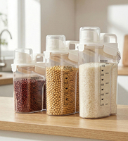 Conteneur de stockage alimentaire hermétique et écologique pour riz, farine, aliments pour animaux – Sans BPA, compatible congélateur, organisateur de cuisine