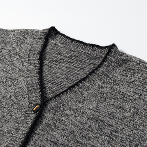 Cardigan da <span class=keywords><strong>Donna</strong></span> in <span class=keywords><strong>Maglia</strong></span> Grigio con Scollo a V, Monopetto, Maniche Lunghe, Stile Casual e alla Moda - Product Image 3