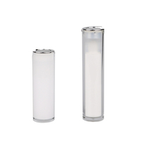 Emballage cosmétique de qualité supérieure, 30 ml, couleur personnalisable, matériau PMMA+PP, design cylindrique, flacon sans air, impression à l'écran, bouchon à vis