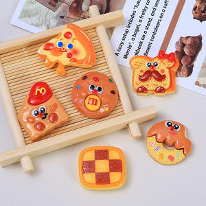 Миниатюрные фигурки пиццы из искусственной смолы для кукольного домика, реалистичные, для детской кухни, игрушечная еда, трендовый подарок для вечеринок, 3D-игрушки - Product Image 1