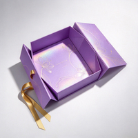 Maßgefertigte Faltbare Geschenkbox mit Band Magnetischer Klappdeckel Stabiler Karton Gold-Karte UV-Druck für Smart-Home-Geräte