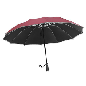 Khuyến Mại Biểu Tượng Tùy Chỉnh Nhỏ Gọn Xách Tay Tự Động Mở Và Đóng 3 Gấp Ô Với Đèn Pin Có Thể Gập Lại Ô - Product Image 5