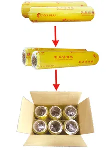 JINGYA WRAP Brand Factory Direct Supply Jumbo Roll Pvc Stretch Film/ Pvc Cling Wrap /pvc Food Packaging Film
