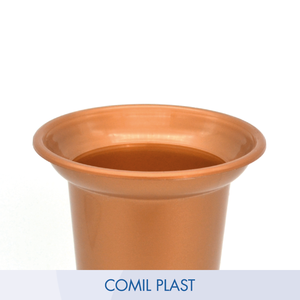 Vase en plastique de grande qualité, marque italienne, remplacement pour mausolée, crypte, moulage par injection, couleur cuivre, hauteur 6 pouces, style européen - Product Image 4
