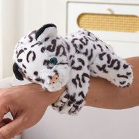 Bracelet claquant en peluche super doux personnalisé en forme de tigre/koala/léopard/éléphant, jouet animal en peluche fantaisie anti-stress