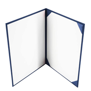 Couverture de diplôme universitaire personnalisée de haute qualité en cuir bleu Titulaire du certificat d'obtention du diplôme Logo A4 - Product Image 4