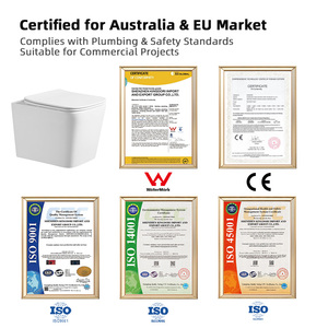 Australien WaterMark Keramik Sanitär Weiße WC-Toiletten Badezimmer-Standtoilette Einteiliges Bodenstehendes CE-zertifiziertes Toilettenset - Product Image 2