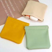 Sac de rangement Ouyeda en PU, motif lettres tendance, étanche, capacité 0-1L, fermeture éclair et fermoir, pour rouge à lèvres, cosmétiques, écouteurs, clés de voiture
