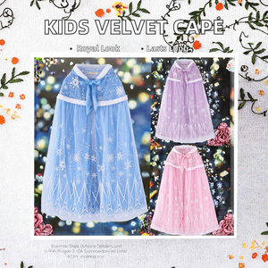 Mantello da principessa in velluto all'ingrosso per bambini lungo inverno mantello autunnale ispirato a <span class=keywords><strong>Elsa</strong></span> <span class=keywords><strong>Anna</strong></span> per ragazze - Product Image 2
