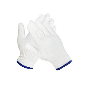 Guantes DE SEGURIDAD tejidos de algodón blanco puro Guantes de trabajo para la construcción - Product Image 2