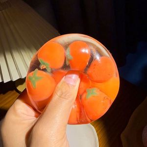 Creative Soft Rubber Fruit Persimmon <b>Squeeze</b> Toy Kids Decompression Artifacts <b>Ball</b> Venting Pinch Squeez Toys - Product Image 4