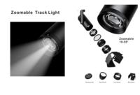 Projecteur LED COB Zoomable en Aluminium Anti-Éblouissement à Angle de Faisceau Réglable de 10 à 60 Degrés pour Magasin de Vêtements - Grande Vente