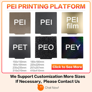 Plaque de construction PEI grande taille 3DSWAY 410x410, feuille d'acier à ressort double face amovible, film lisse PET PEO <span class=keywords><strong>PEY</strong></span> pour pièces d'imprimante 3D - Product Image 6