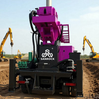 Machine de forage de puits d'eau hautement mobile et puissante, montée sur camion
