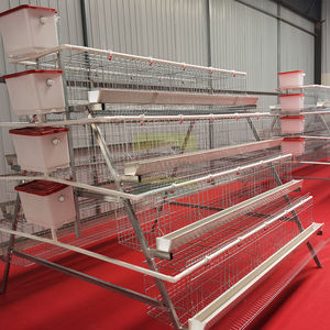 For 4 Tier 5 Door Heavy Duty <strong>Galvanized</strong> Steel Automatic Chicken Cage System 5-Year Warranty for Commercial Egg Production - Product Image 3