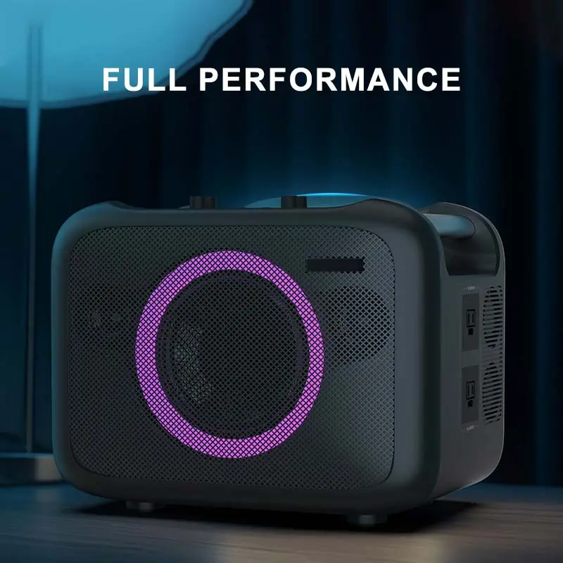 Terbaik Karaoke catu daya penyimpanan energi portabel 1200W 220V dengan mikrofon Speaker Bluetooth portabel