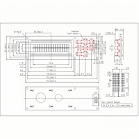 Modul Layar LCD Dot Matrix 16x2 Karakter Mode Kuning-Hijau Mode Biru Antarmuka RS232 Modul Layar LCD untuk PC Gateway