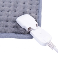 Coussin chauffant électrique en polaire douce de luxe avec télécommande, chauffage rapide, housse lavable pour la rééducation à domicile et le confort quotidien
