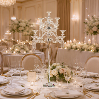 K-1028 Magnifique chandelier de mariage à 17 ou 9 bras, décoration d'intérieur, candélabre en cristal, centre de table de mariage