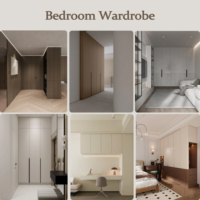 Ensemble complet de meubles pour toute la maison, style intérieur varié, solution tout-en-un, panneaux muraux, revêtements de sol, plafonds, armoires, placards, panneaux imperméables