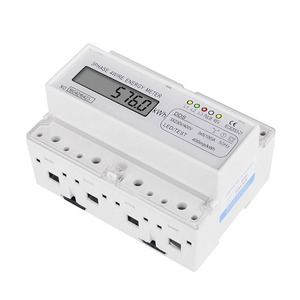 Chất lượng cao 7p ba pha 4 dây ABS trường hợp kWh <span class=keywords><strong>LCD</strong></span> hiển thị năng lượng mét 35mm đường sắt hướng dẫn 3x220v/380V 50/60Hz - Product Image 3