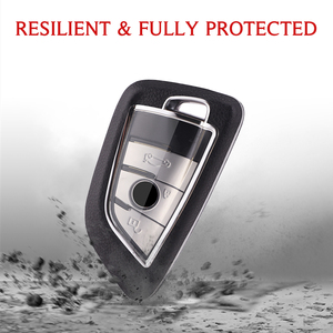 BMW xe sang trọng Key trường hợp chất lượng cao da Key Fob bìa cho X1 X3 X5 X6 2 du lịch 5/7 loạt 3 nút thiết kế - Product Image 4