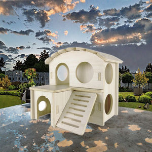 Venta caliente elegante casa <span class=keywords><strong>de</strong></span> hámster <span class=keywords><strong>de</strong></span> madera suministros para mascotas Material <span class=keywords><strong>de</strong></span> madera con divertido hámster juguete nido para mascotas - Product Image 2