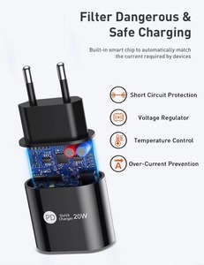 Chargeur rapide USB-C de haute qualité, certification KC, adaptateurs pour chargeur PD 20W, chargeurs muraux USB-C originaux - Product Image 2