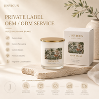 Bougie parfumée personnalisée en mélange de soja dans un bocal en verre avec couvercle, senteurs mélangées, marque privée, vente en gros, parfum d'ambiance pour la maison, bougies cadeaux, OEM