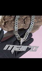 Colgante de plata 925 con baño de oro rosa para hombre, acabado pulido, estilo hip hop, brillante, regalo de lujo para hombre - Product Image 2