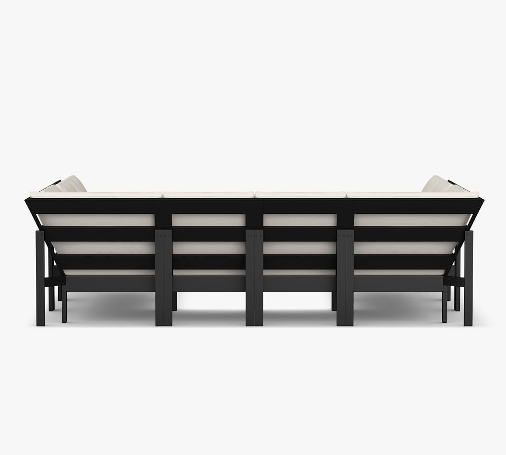 8-Piece U-Shaped Sectional modular sofa outdoor sofa set with cushion aluminum garden sofa