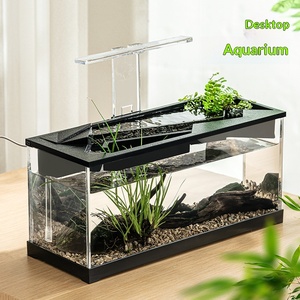 <span class=keywords><strong>Aquarium</strong></span> <span class=keywords><strong>de</strong></span> bureau carré en acrylique 5L ultra transparent moderne pour poissons d'eau salée avec pompe à eau Décoration intérieure - Product Image 2