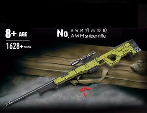 Mould <span class=keywords><strong>King</strong></span> 14010-modelo de pistola de francotirador MOC AWM, bloques de pistola de bloques de Rifle PUBG AWM, juguete de arma lanzable - Product Image 4