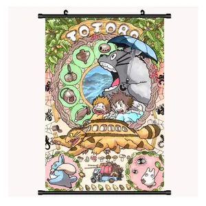 30*45CM 클래식 스튜디오 Ghibuli 교수형 태피스트리 미야자키 하야오 만화 귀여운 이웃 토토로 포스터