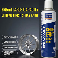 Peinture laquée en aérosol à base de solvant style chrome ; Peinture métallisée changeante de couleur pour réparation de rayures, effet miroir haute brillance – Flacon portable