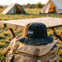 Chapeau Bob en Coton Noir Vierge Personnalisable pour Événements d'Entreprise, Cadeaux Promotionnels en Gros, Marchandises de Marque