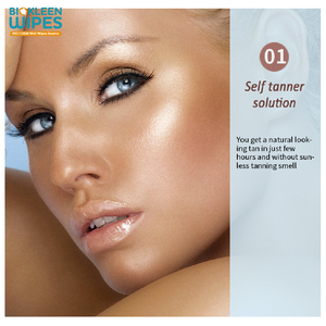 Lingettes autobronzantes portables Biokleen Private Label, 25 lingettes, huile <span class=keywords><strong>bronzante</strong></span>, lingettes pour bronzage cutané - Product Image 3