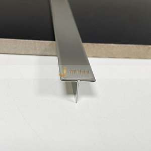 T Shape Metal Stainless Steel Transition Strips Corner <b>Tile</b> Trim Waterproof Durable Bathroom Molding Edge for Apartment - Product Image 2